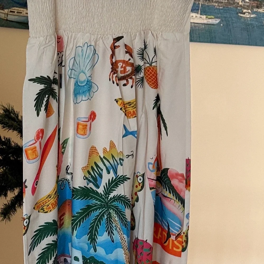 NWOT Tropical Print Maxi Dress - Picture 6 of 6
